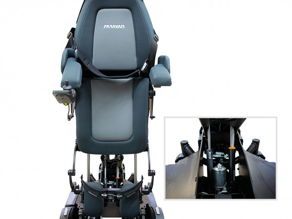 GS8-70: Gas spring push-type makes stand-up wheelchair more stable and safer