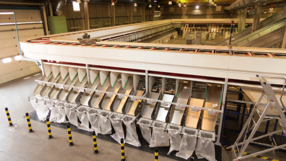 Equinox MHE Split Tray Sorter Detail